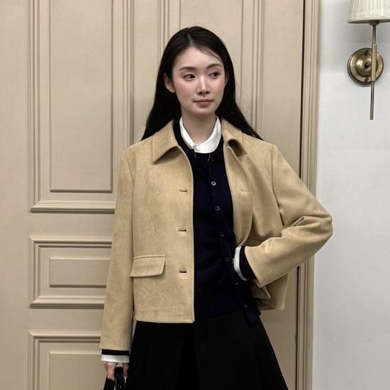 Short Suede Jacket_CVJLG1201Q L