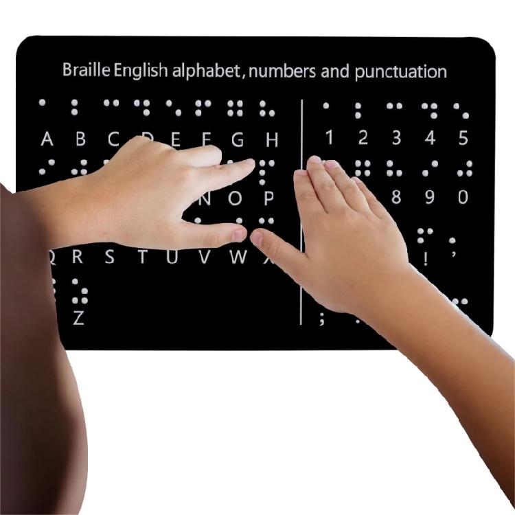 Professional Braille Letter Board with Raised Dots Number and Punctuation Learning Board Portable Braille Teaching Aid