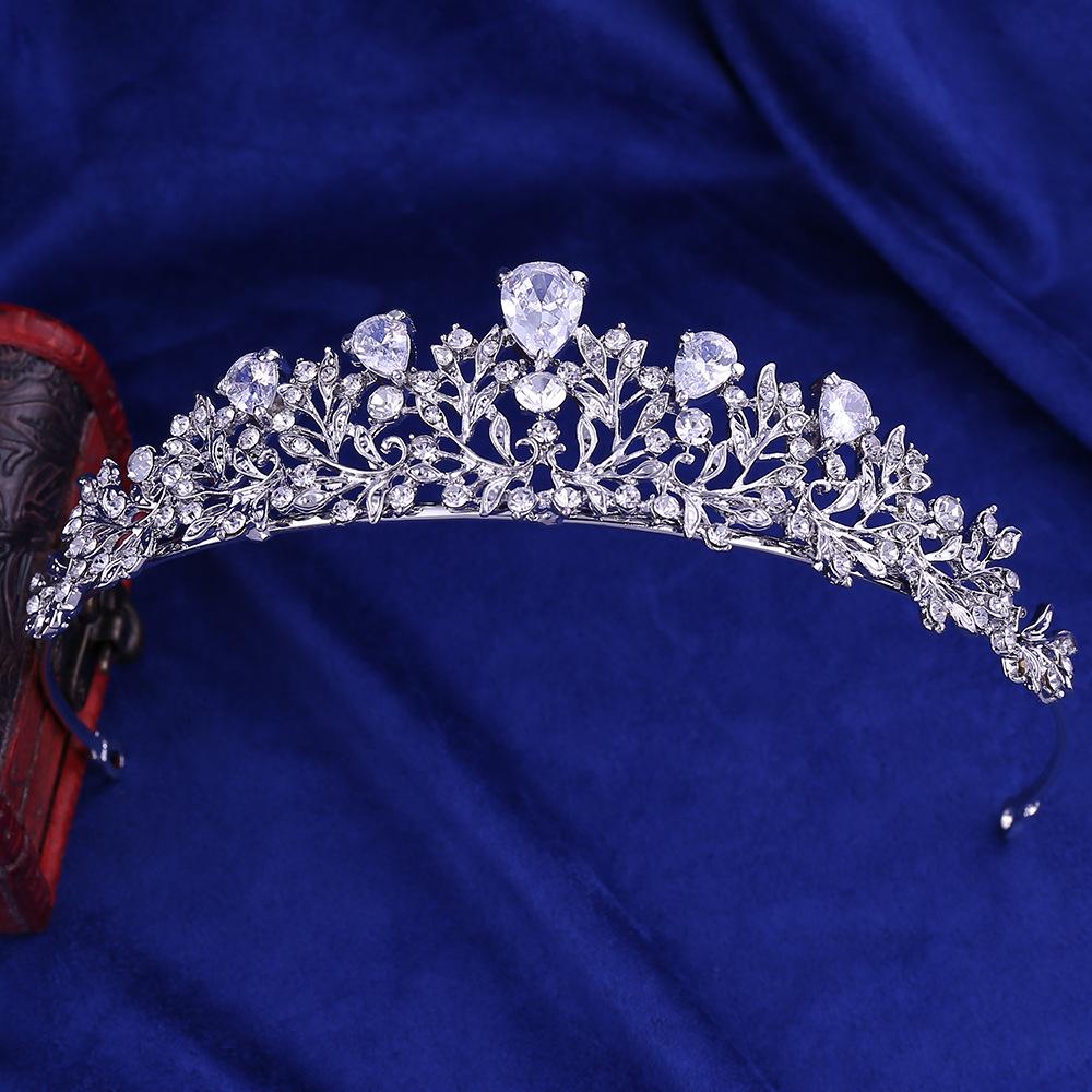 Crystal Zirconia Tiara - Luxury Wedding Crown for Bride Queen Princess
