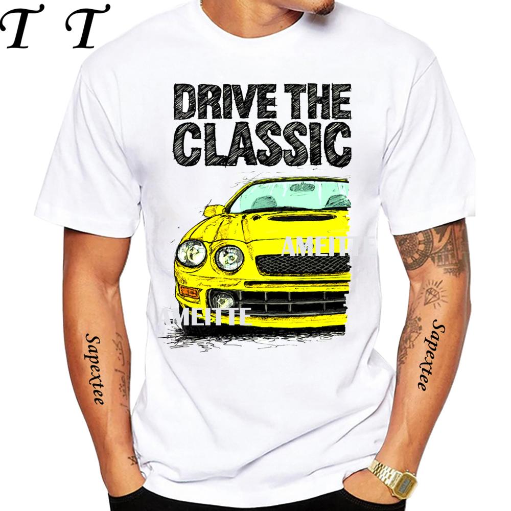 Drive The Classic Celica 6 Generation ST205 GT4 90's T-shirt Men Short Sleeve Hip Hop Boy Casual Tshirt Japan Car White Tees