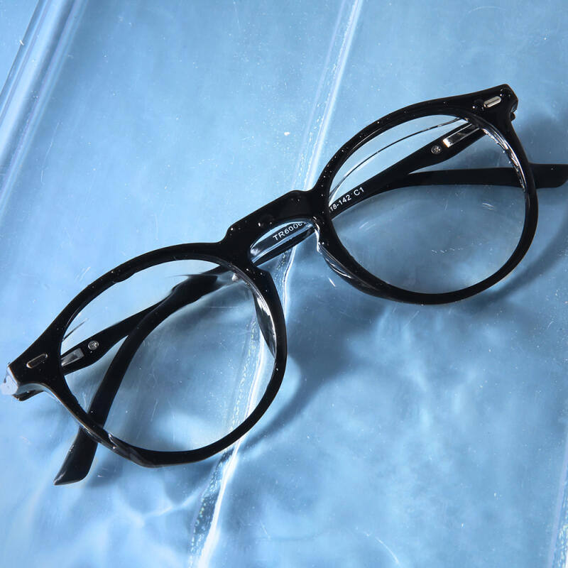 Unisex Round Fashion Eye Protection Couple Glasses 90775 black