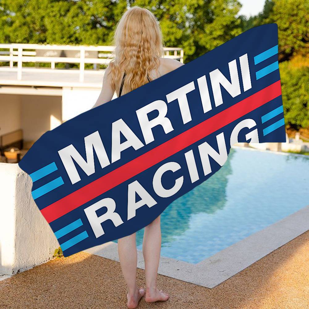 M-Martini Racing Logo Anime Beach Swimming Towel Soft Absorbent Washcloth Children's Gifts For Kids Travel Camping Gym