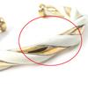 Very Good HERMES Bangle Twist Ivory Gold SV925 Women Used