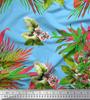 Soimoi Cotton Cambric Fabric Leaves & Lily Flower Print Sewing Fabric Metre 42 Inch
