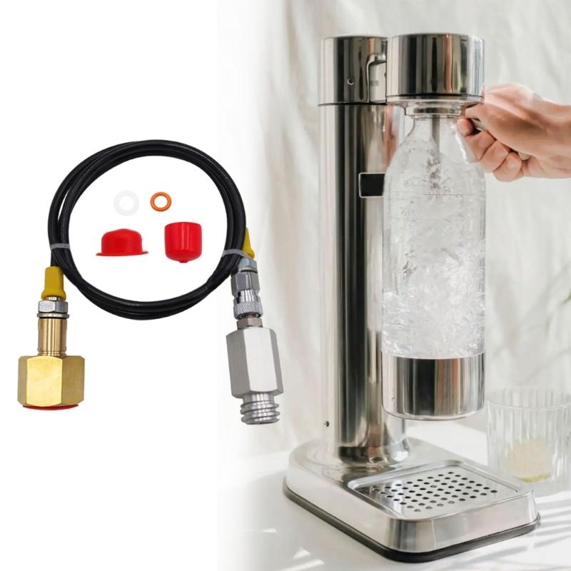 CO2 Cartridges Adapter CO2 Inflation Connector CO2 Bottle Refill Hose Bottle Refill Adapter for Kitchen or Outdoor