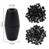 WANDIC Breakaway 100pcs Black Plastic Bead Barrel Connectors Safety Clasps Buckles for Necklaces Straps Bracelets DIY Crafts Making Clasps,