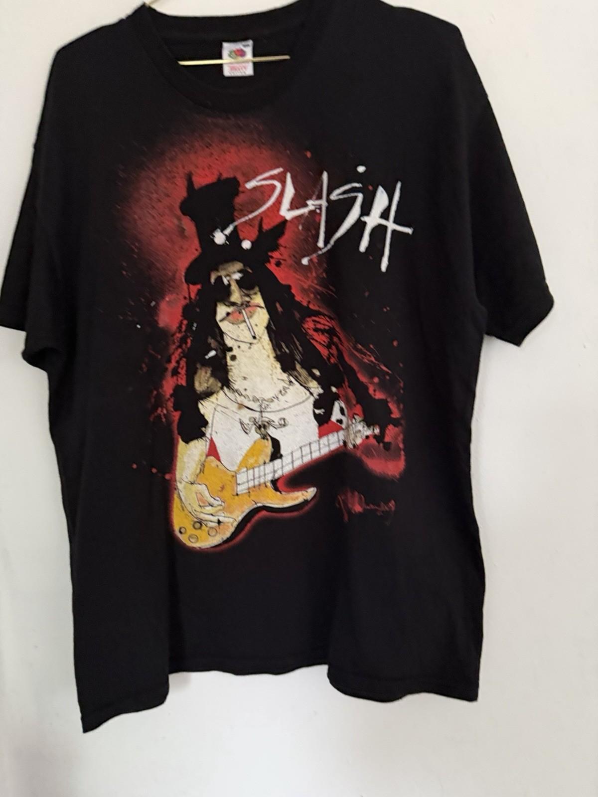 Slash World On Fire Tour T Shirt XL Front & Back Print Rare Guns n Roses Vintage Unisex T-Shirt S