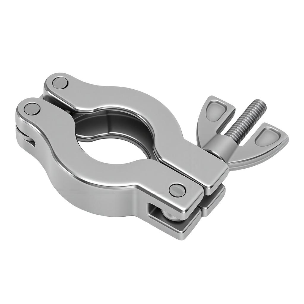 4 Pezzi Morsetto a Vuoto KF16 con Anello di Centratura e O-ring in FKM Acciaio Inossidabile 304 Morsetto a Cerniera con Dado Alato