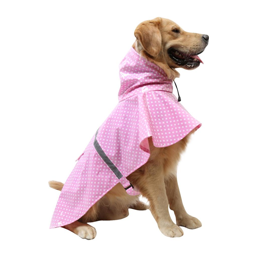 Pet Raincoat Dog Raincoat Labrador Golden -Reflective Snowproof Large Dog Clothes