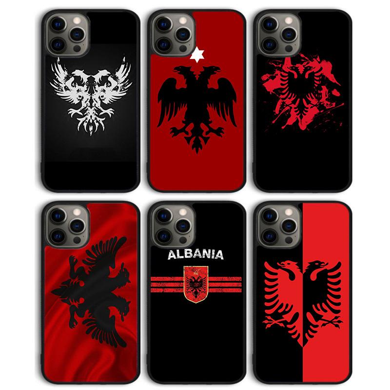 Albania Flag Phone Case Back Cover for iPhone 17 Air 16 15 14 13 11 12 Pro Max Plus Shell Coque