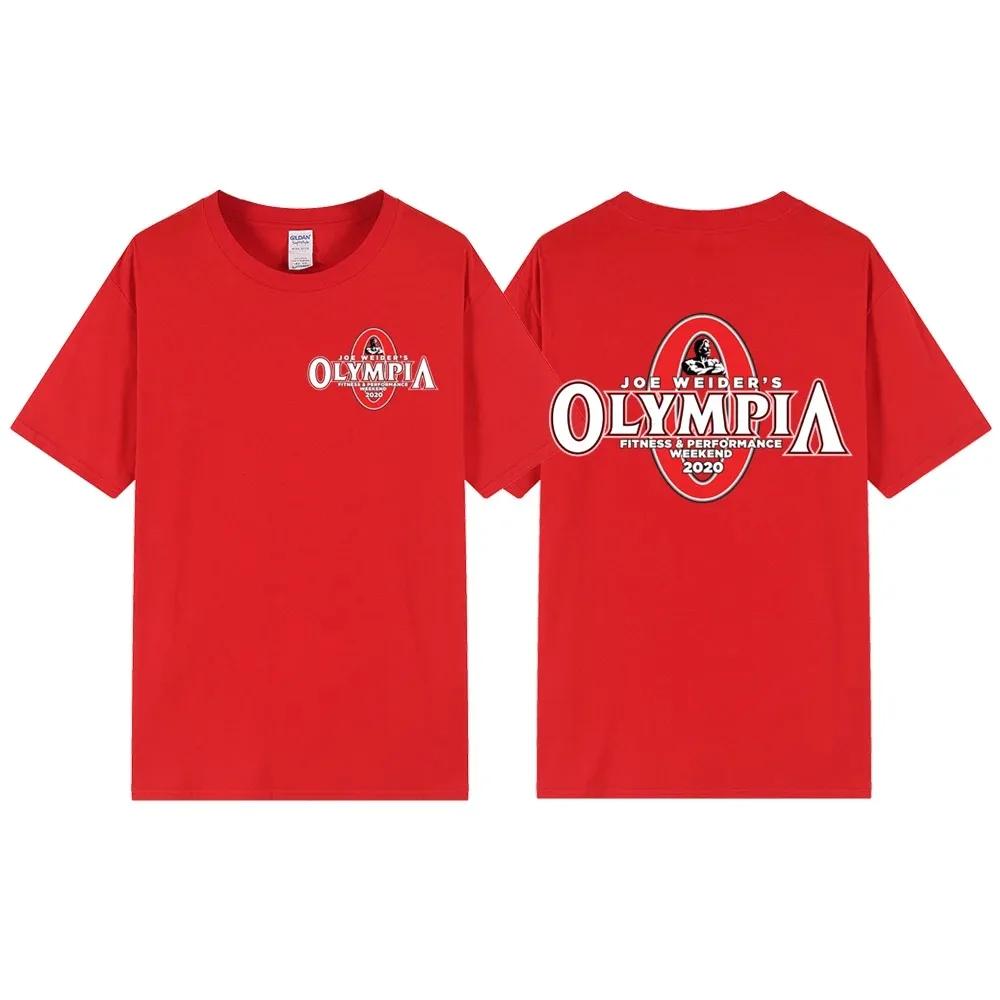 T-shirt da Uomo OLYMPIA Stampata in Puro Cotone Nuova Tendenza Estiva Hip Hop Street Sports Fitness Comoda T-shirt ad Alta Vendita da Uomo