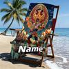 Custom Name Personalized Saint Seiya Print Beach Towel, for Trip Camping Beach Party Home Decor, Birthday Gift for Family & Friends