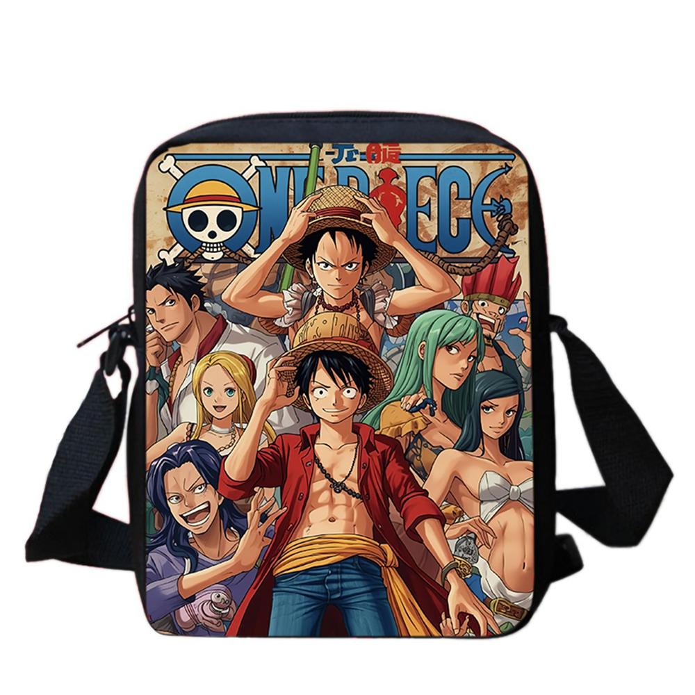 Cartoon One Piece Mini School Crossbody Bag,Light Weight Durable Messenger Bag Christmas Gifts for Kids Casual Daily Travel Use