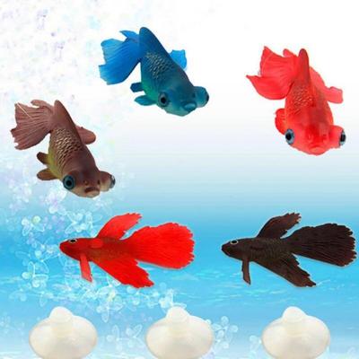 Decor Goldfish Peacoak Jellyfish Silicone Aquarium Decoration Artificial Glowing Effect Glow In the Dark Fish Tank Ornament