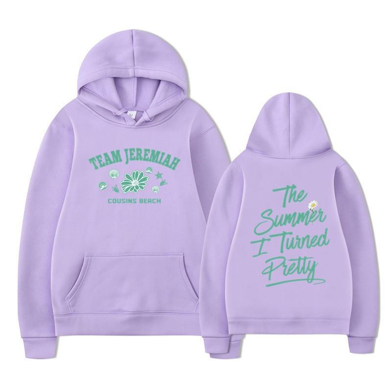 2025The Summer I Turned Pretty Printed Loose Hooded Sweater Hoodie