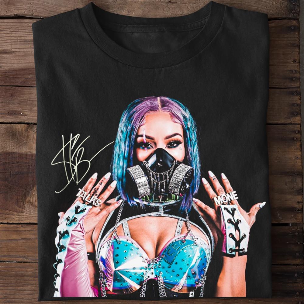 

Sasha Banks Black Cotton Gift For Fan T Shirt Full Size S-5XL TT1125 Unisex T-Shirt XL