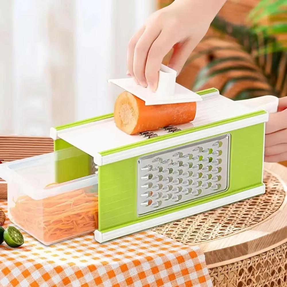 Manual Vegetable Chopper 5 In 1 Carrot Cutter Multi-functional Potato Slicer  Cafeteria