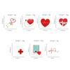 Medical Series Brooch: Stethoscope & ECG Design for Doctors and Nurses