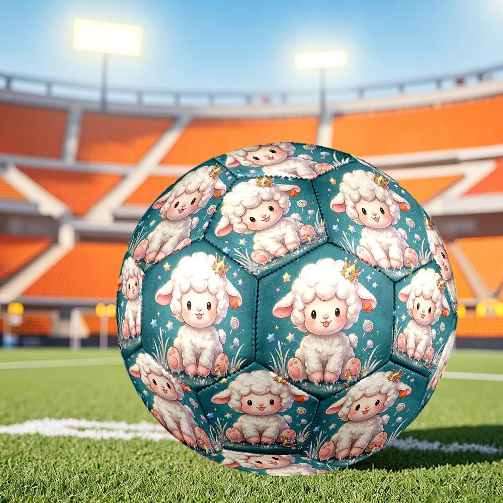 1pc Royal Lamb Fantasy Themed Soccer Ball, Size 5, Lightweight PVC Material, Outdoor Training Soccer Ball Gift. q62226