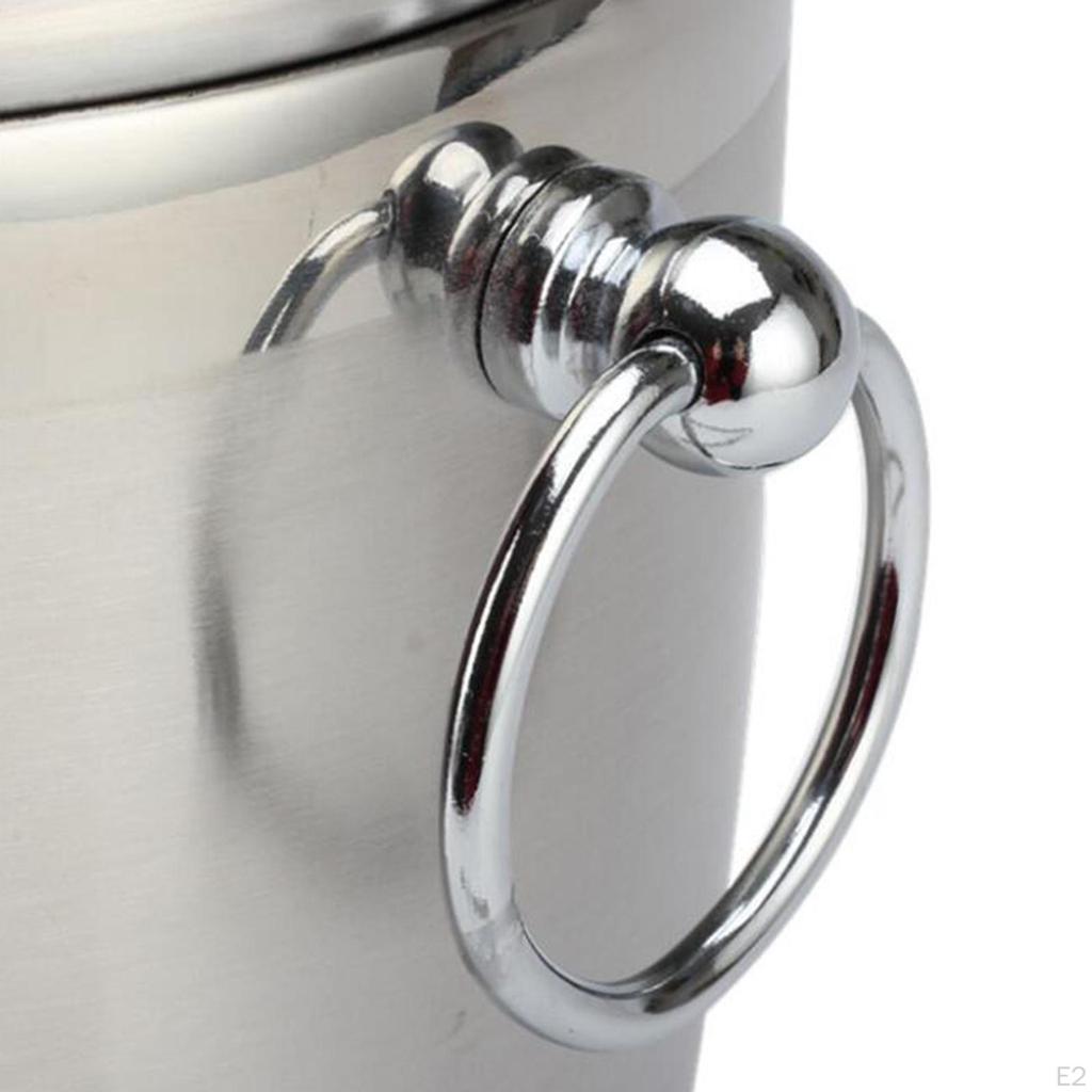 3L Ice Bucket, with Handle Cubes Container for Hotels, Bar, Clubs, Party, Restaurants