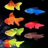Glow In The Dark Artificial Aquarium Fishes Realistic Moving Floating Colorful Goldfish Fake Fish Ornament For Tank 7pc/lot