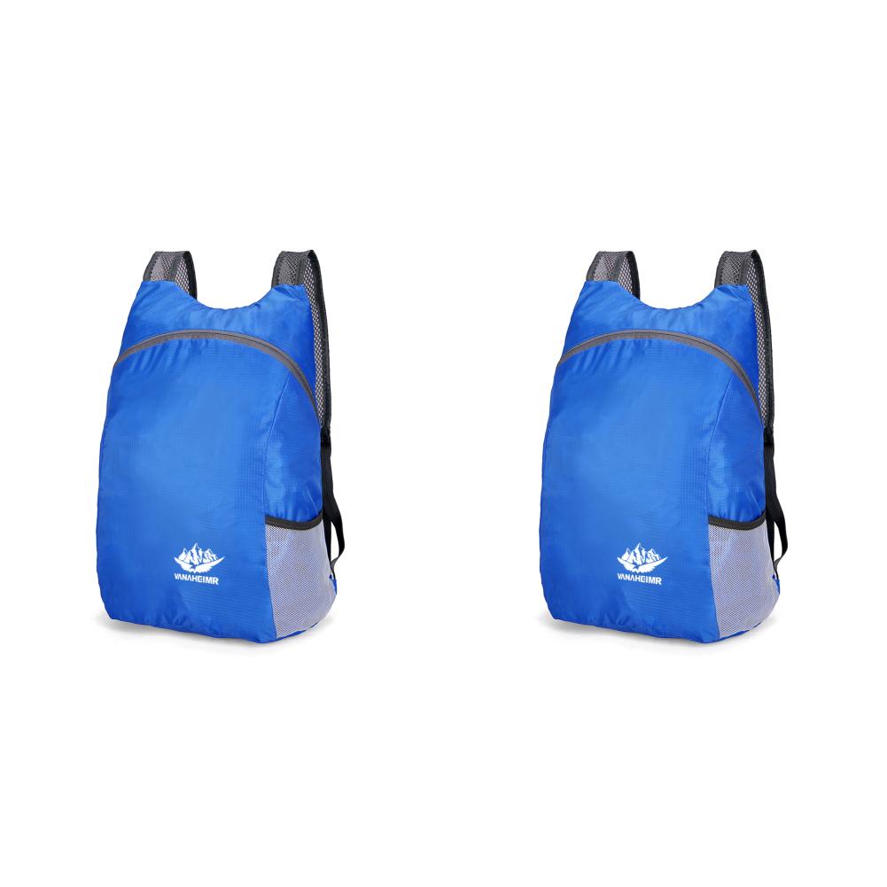 

2Pcs Nylon Outdoor Backpack Foldable Mountaineering Rucksack Waterproof Camping Survival Bag Travel Sports Daypack for Men Women