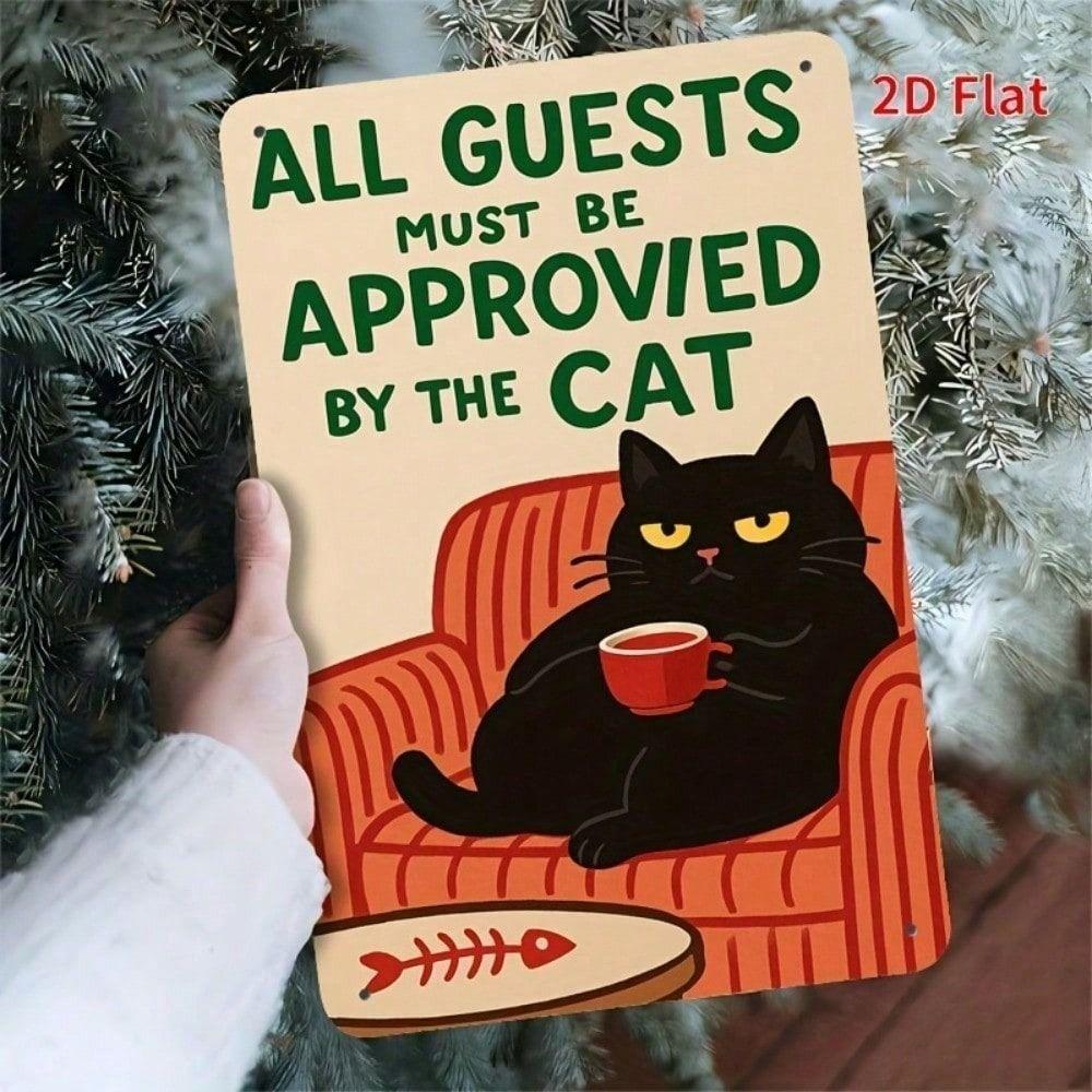 

Vintage Cat Metal Poster Funny Wall Decor Kitchen