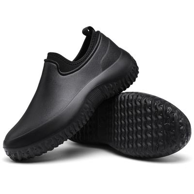 Herren Damen Regenschuhe Wasserdicht Ölfest Kochschuhe Rutschfest Lässige Slipper PVC Gummischuhe für Herren Damen Arbeit Kochschuhe