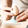 304 Stainless Steel Egg Piercing Tool: Manual Egg Piercer with Plastic Base for Boiled Eggs