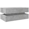  LED Coffee Table, Concrete Grey, 90x50x40 Cm