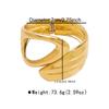 DIEZI Exaggerated Irregular Geometric Cuff Bangles Hip Hop Gold Silver Color Spring Bracelet Bangles For Women Men Jewelry