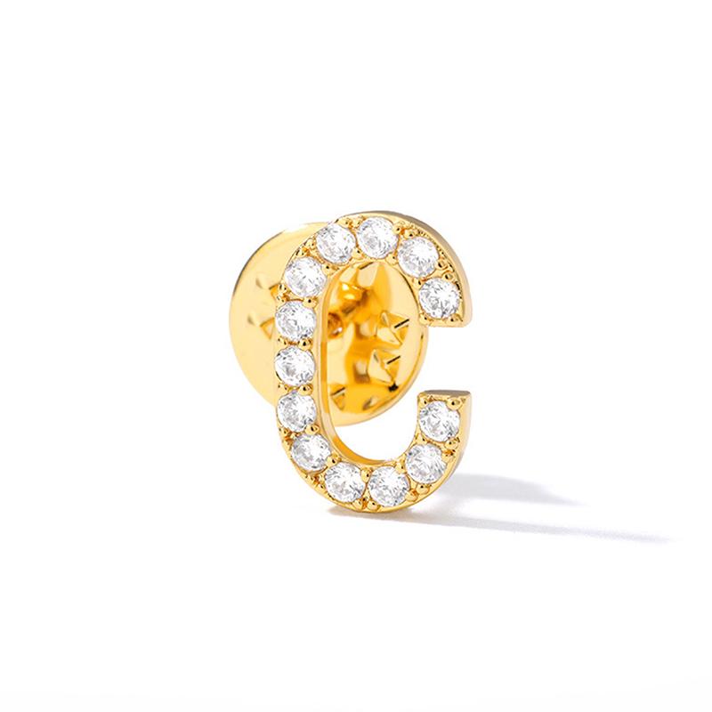 A-Z Letter Brooches For Women Initial Name Brooch Pins For Suit Shirt Collar Accessories   Brooch Jewelry
