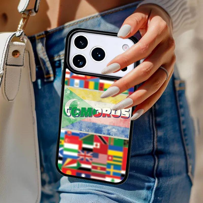 Comoros Flag soft Phone Case For iPhone 17 Air 14 15 13 12 Max Cover For Apple 14 15 16 16e 11 Pro Max Plus Coque