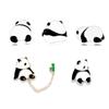 Chinese style panda brooch cute animal bag badge clothing bag accessories bamboo giant panda chain collar pin