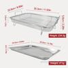 Baking Tray Oil Frying Baking Pan Stainless Steel Non-stick Chips Basket Baking Dish Grill Mesh Square Frying Colander