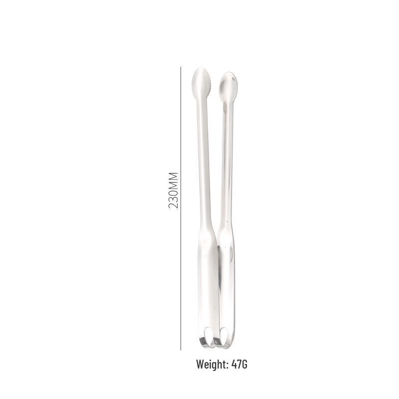 Stainless Steel Korean BBQ and Steak Cooking Tongs - Long, Anti-Scald Design Tweezers