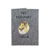 Collie Rough, Long-Haired Collie - Dog Passport Case, Document Case, Gift for the Traveller from the Brand