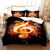 Music Notes Bedding 3Piece Set  Queen Sizes Comfortable  EcoFriendly For Kids Teens Girls Of All Music Fan Lover Sleep In Melody