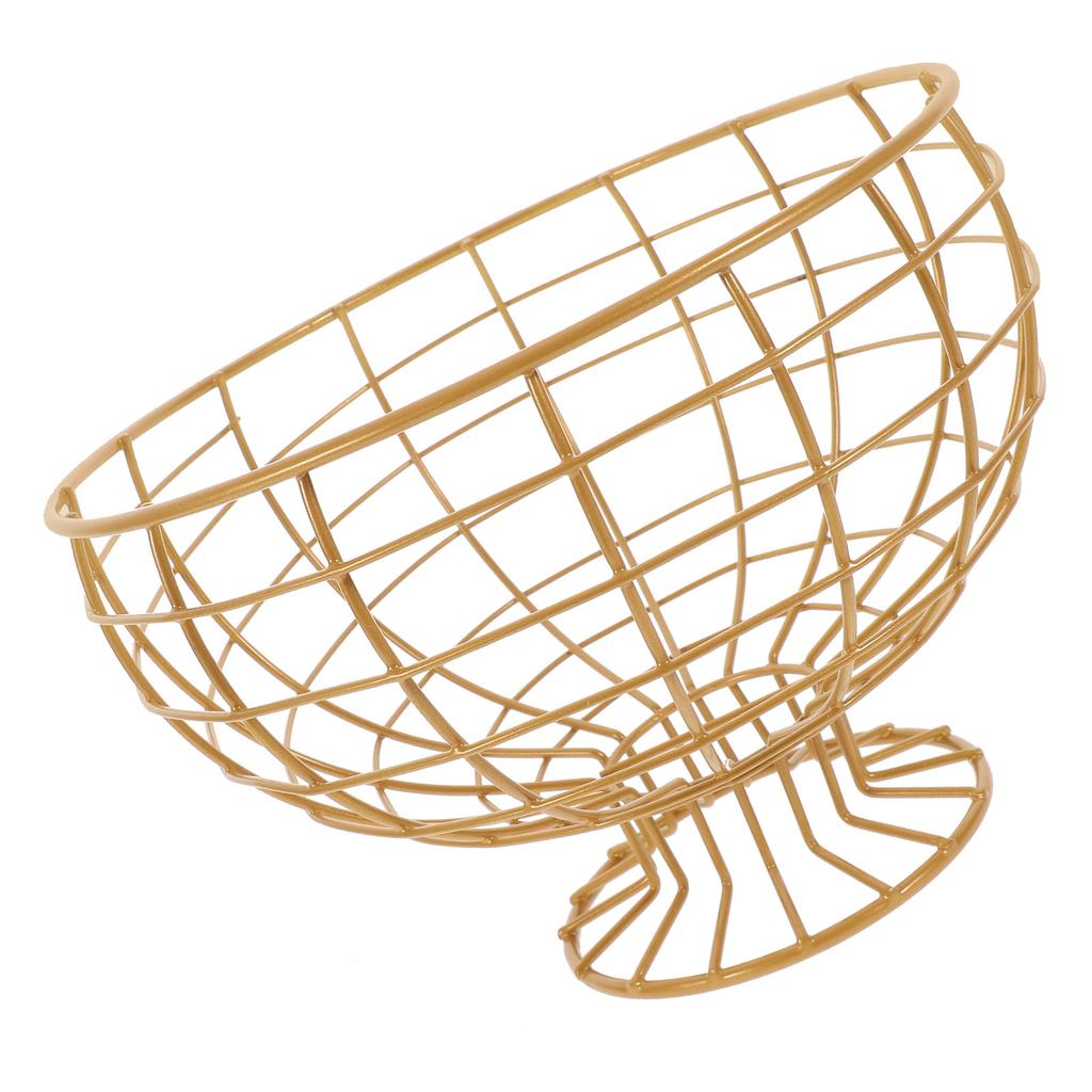Metal Wire Fruit Basket Steel Wire Storage Basket Large Capacity Fruit Vegetable Holder Snack Container Kitchen Counter Decor