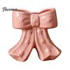 Dried Flower Holder Ceramic Bow Vase with Star, Decorative Flowers Vase, Creative French Style Arrangement for Living Room Table Centerpiece