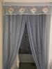 Wisfor Lace Blackout Curtains with Room Privacy 200cm Floral Single 100cm Sun Double Layer Velcro, Divider, Screen, Stylish, Cute, Heat-Blocking
