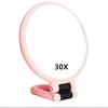 360 Rotatable Dual Sided Makeup Mirror 1X and 30X Magnification Portable Travel Mirror No Battery Black Gold Frame Design