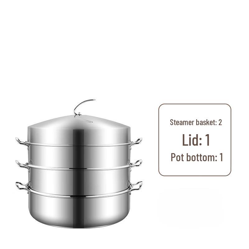 Shield Point Stainless Steel Multi-Layer Steamer Pot