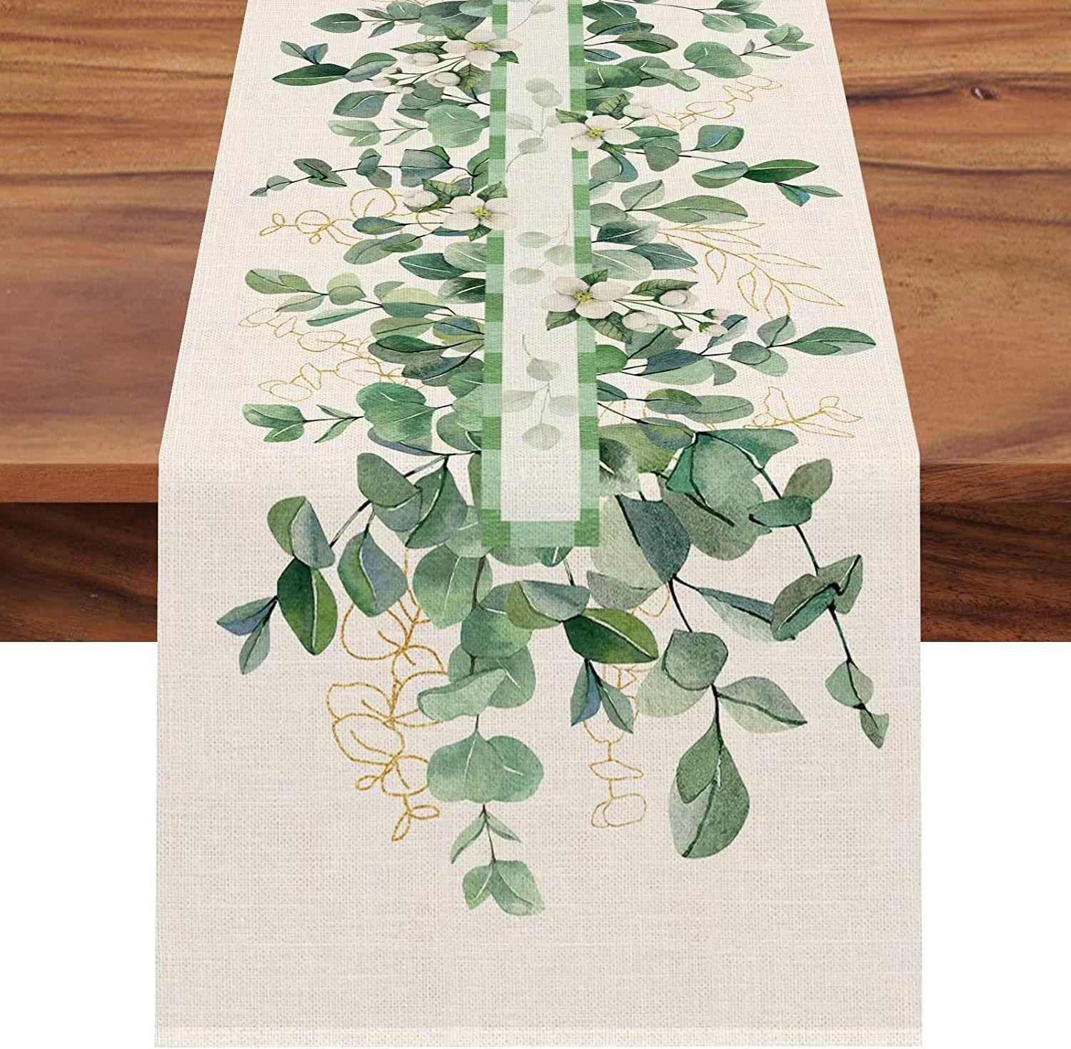 

Скатерть с принтом для гостиной, праздничное новогоднее украшение, центральная часть, длинная скатерть 33x120cm