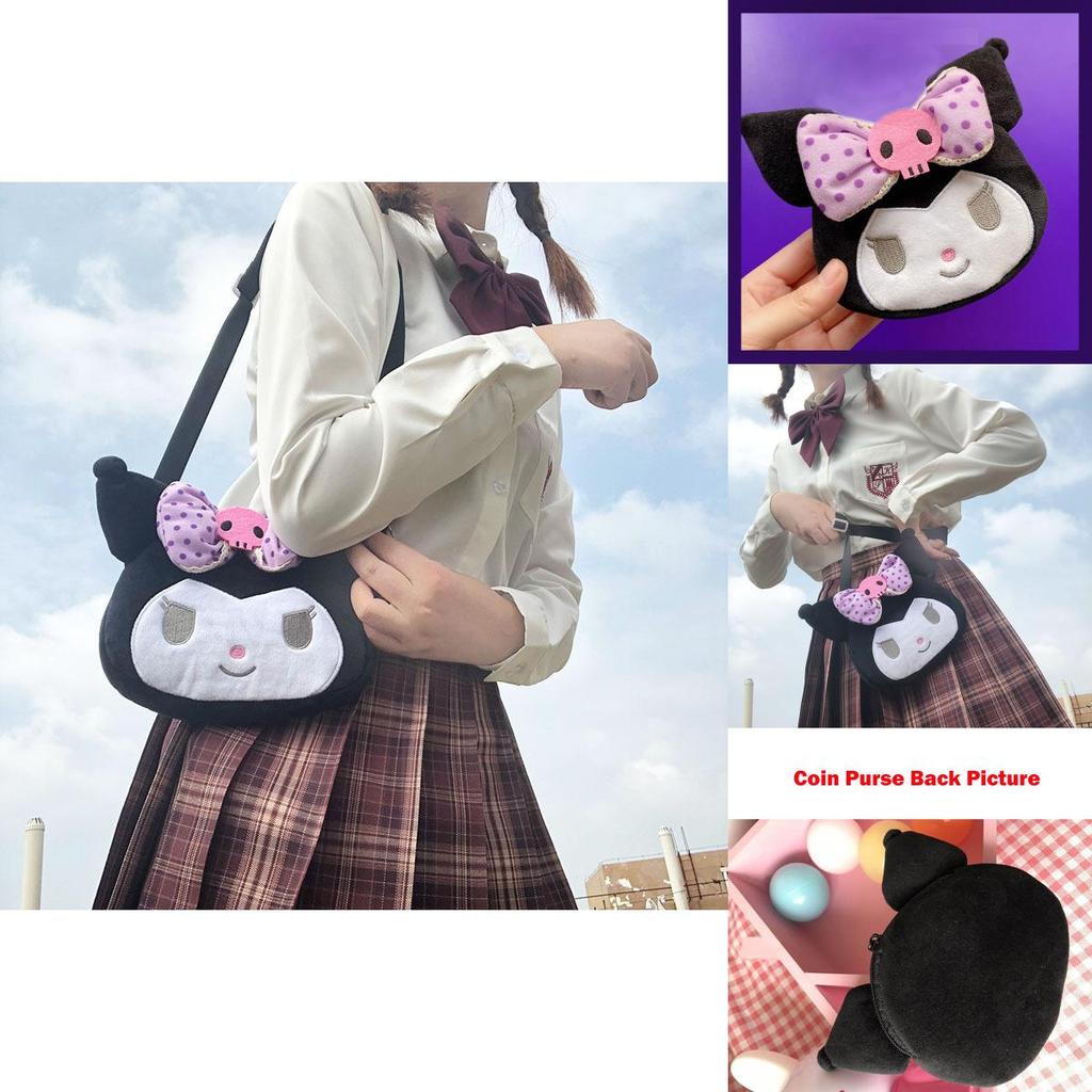 Stylish Kuromi Plush Handbag With Kawaii Charm Perfect For Daily Use And Gifts