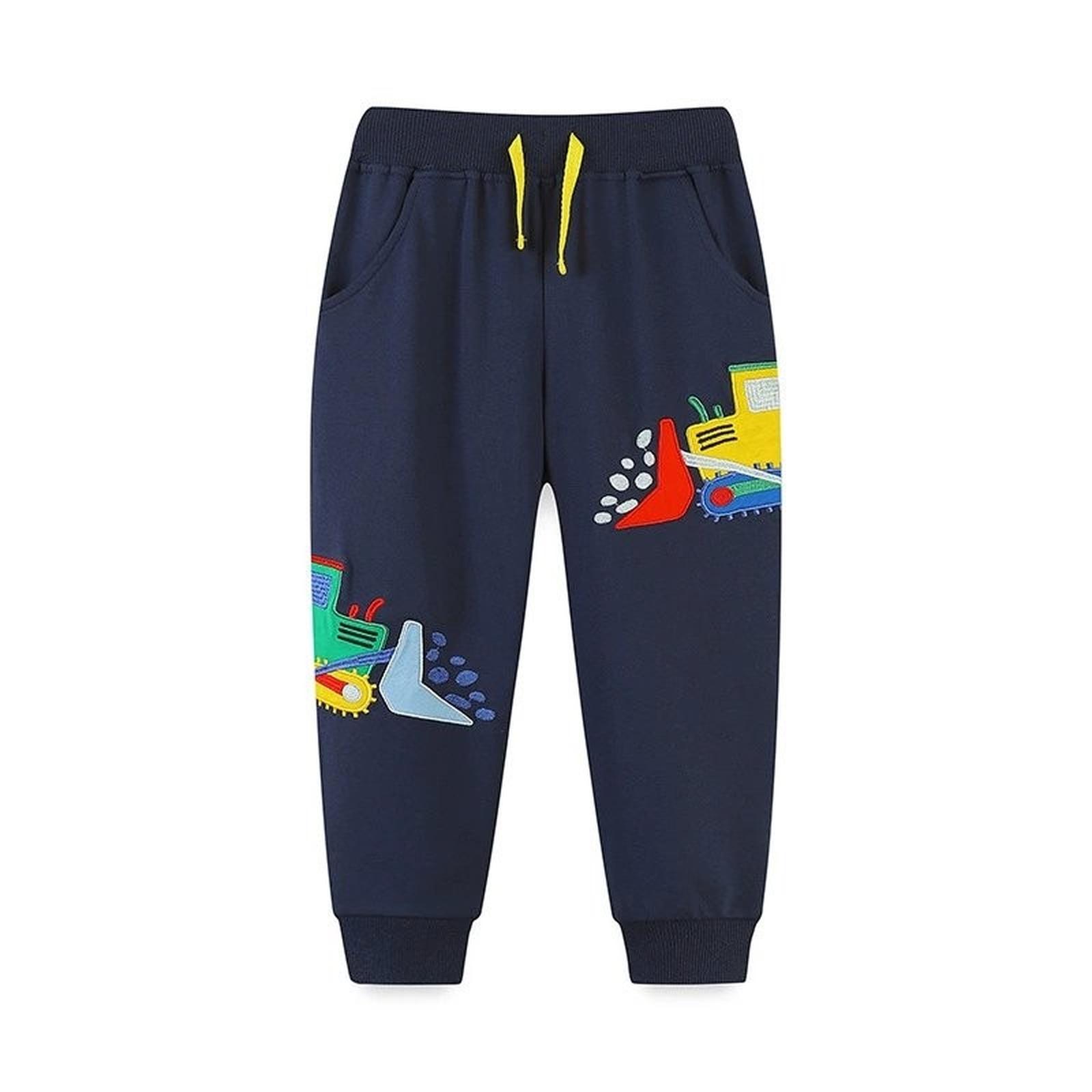 

Embroidered Kids Athletic Pants Casual Sporty Trousers For Boys & Girls 100 чёрный