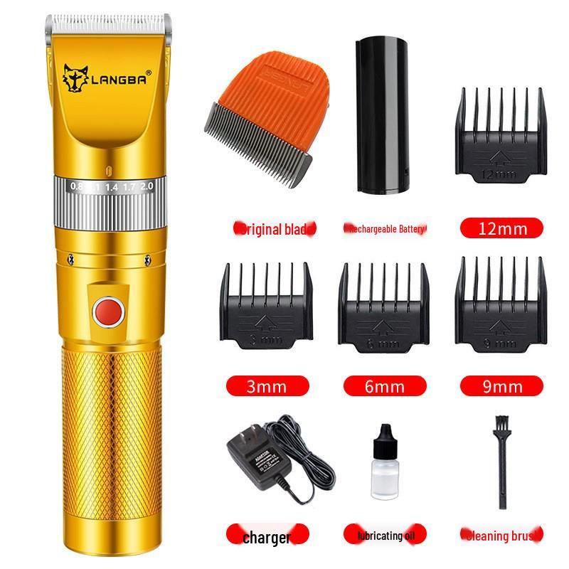 

12V Wolf King Rechargeable & Plug-In T83 Electric Wool & Fur Trimmer for Pets Wolf King T83 золотистый
