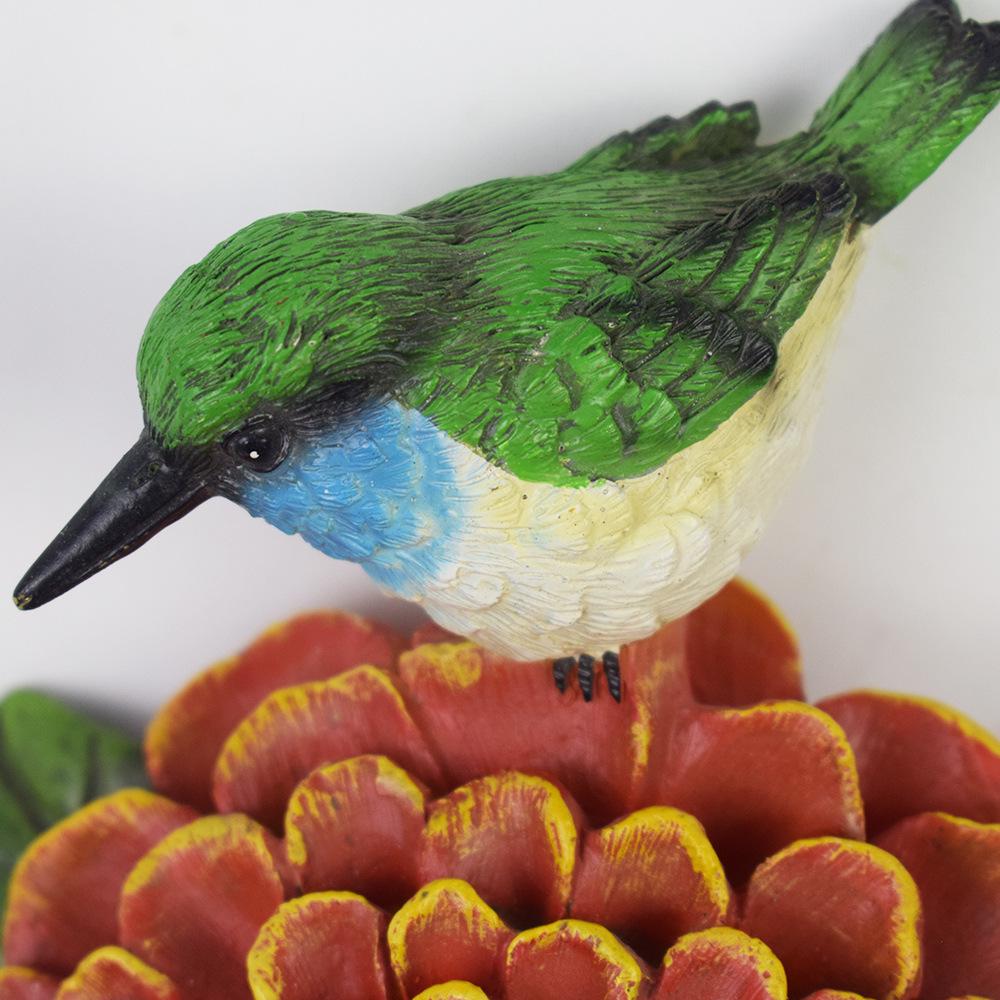 Solar LED Flower Bird Lights for Outdoor Courtyard, Balcony, Garden, and Camping with Sensor Activation.