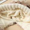 Ladies Snowflake Christmas Wool Hat Winter Fleece Thickened Cold Warm Hat Outdoor Travel Ear Hat New