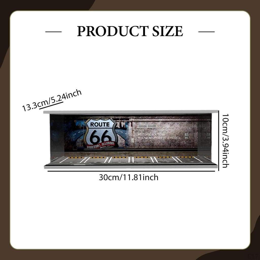 1/64 Model Car Display Case Diorama Decorative Scenario Toy Storage Box Showcase Organizer for